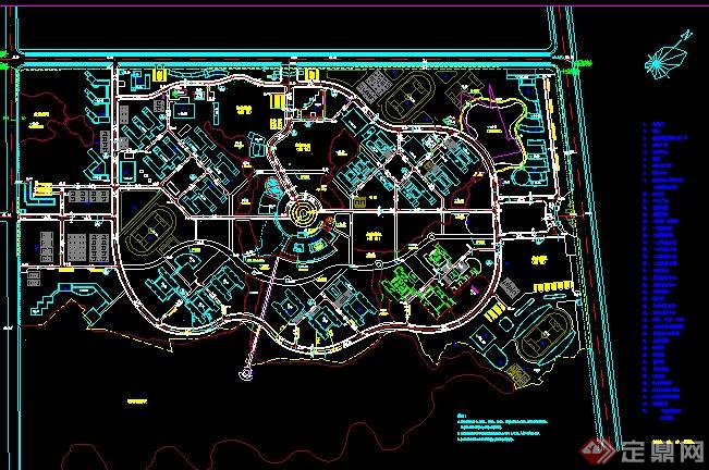 某大学景观规划CAD总平面图(1)