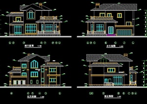 美式三层别墅住宅建筑方案