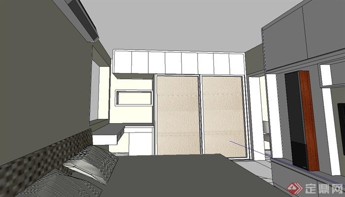 现代风格住宅室内装饰设计SU模型(3)