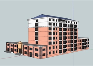 某高层住宅建筑设计SU(草图大师)模型素材