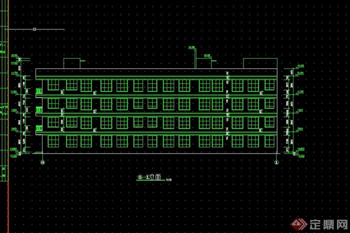 某幼儿园教学楼建筑设计cad方案图(2)