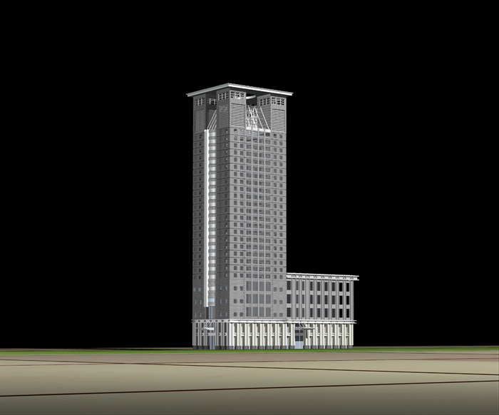 7种不同的建筑楼设计3d模型