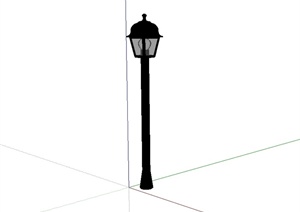 某欧式风格详细路灯柱设计SU(草图大师)模型