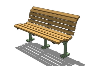 现代户外常见长椅设计SU(草图大师)模型