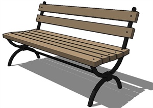 现代简约长椅设计SU(草图大师)模型