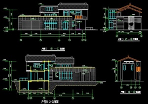 简约中式二层别墅建筑施工图