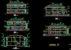 二层乡村别墅住宅建筑方案图