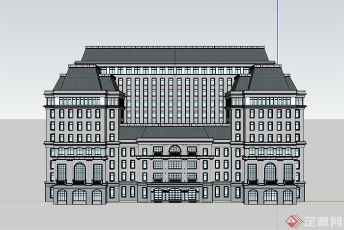 新古典高层酒店设计sketchup草图大师模型(3)