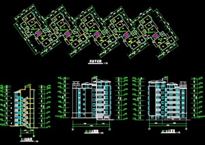 现代六层公寓住宅楼建筑方案图