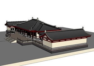 宋代博物馆建筑设计SU(草图大师)模型
