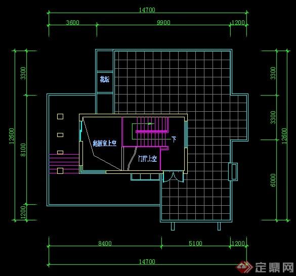 某住宅别墅建筑设计CAD方案(3)