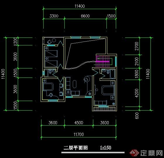现代风格别墅建筑设计CAD方案(1)