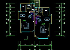 现代风格叠拼别墅建筑CAD方案