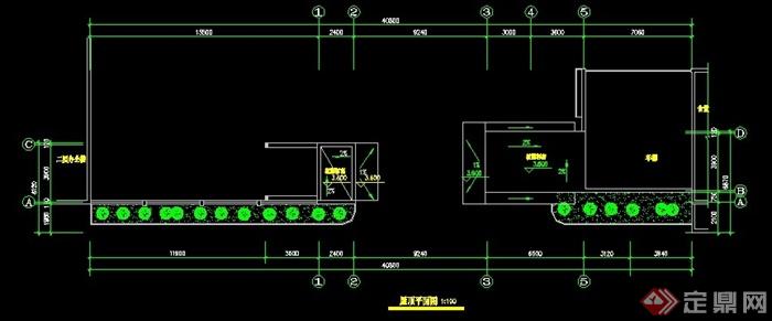 现代风格小区大门设计CAD方案(2)