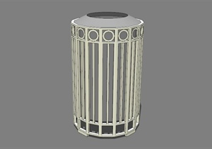 镂空造型垃圾桶设计SU(草图大师)模型