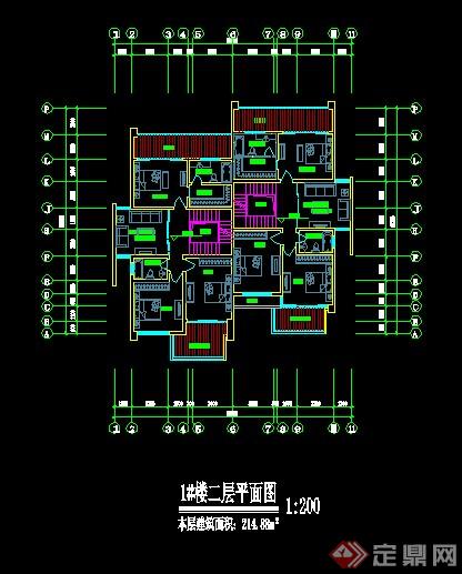 现代风格双拼别墅建筑CAD方案(2)