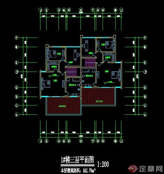 现代风格双拼别墅建筑CAD方案(3)