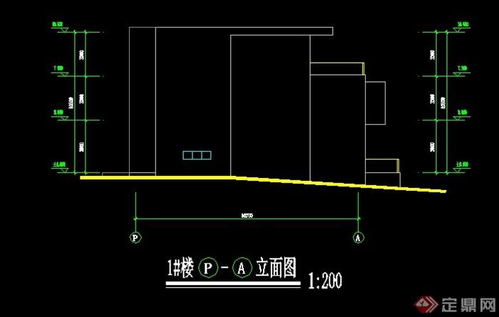 现代风格双拼别墅建筑CAD方案(7)