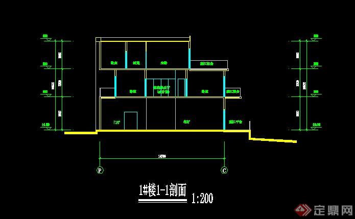 现代风格双拼别墅建筑CAD方案(9)