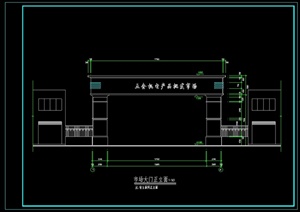 某欧式风格市场大门设计cad方案图