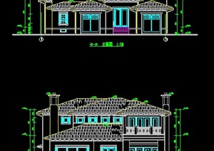 带地下室二层别墅住宅建筑方案图