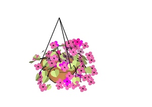 某吊篮花钵植物设计SU(草图大师)模型