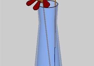 插花玻璃花瓶SU(草图大师)模型