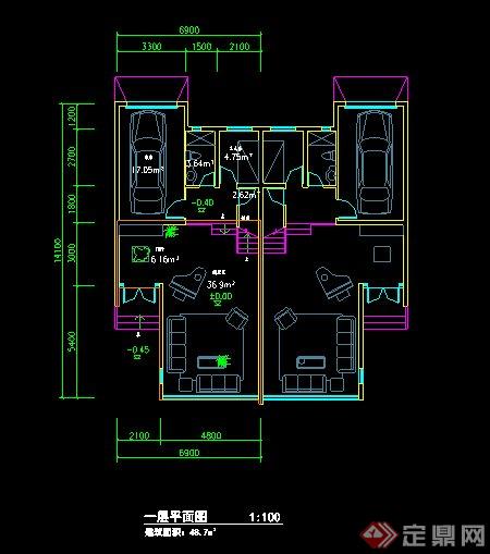 中式双拼三层别墅建筑方案(2)