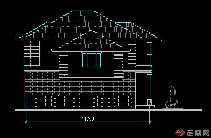 某现代住宅别墅设计CAD方案(7)