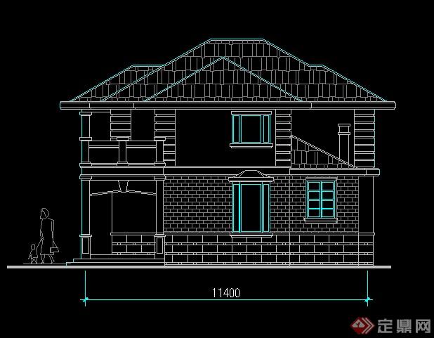 某现代住宅别墅设计CAD方案(5)