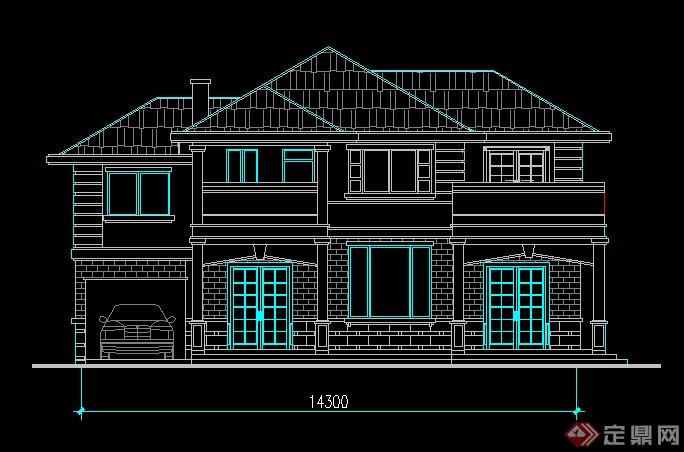 某现代住宅别墅设计CAD方案(6)