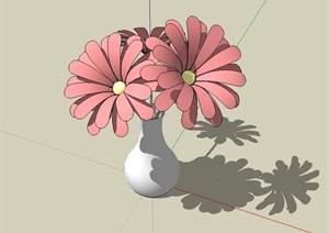 某花瓶插花设计SU(草图大师)模型
