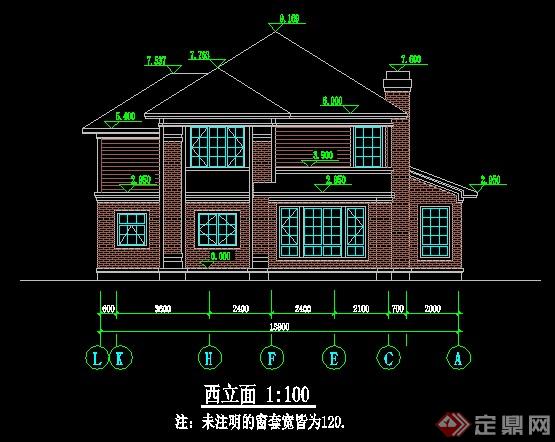 某住宅别墅建筑CAD方案设计(7)