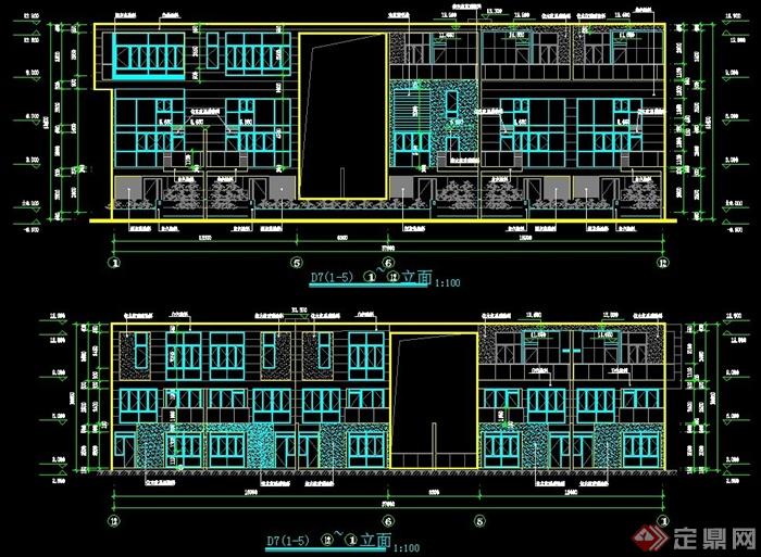 现代联排别墅设计CAD方案(6)