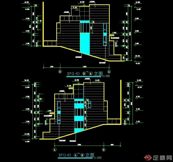 现代联排别墅设计CAD方案(7)