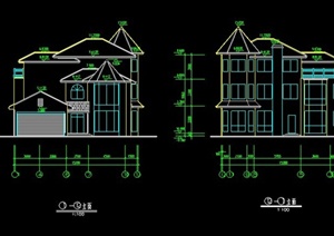 欧式风格3层别墅住宅建筑方案