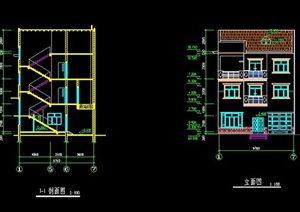 欧式风格3层别墅建筑方案图