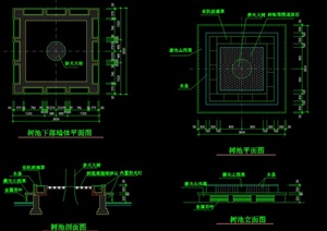 现代风格树池设计cad施工图