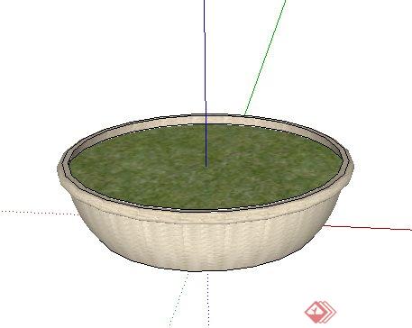 一个简约花钵设计su模型(1)