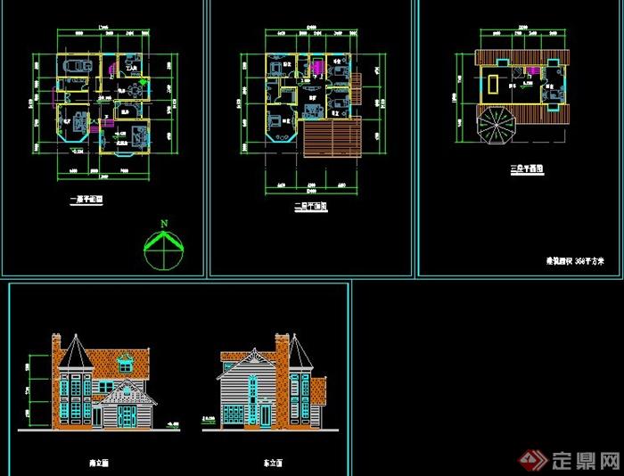 欧式风格3层别墅建筑方案(3)