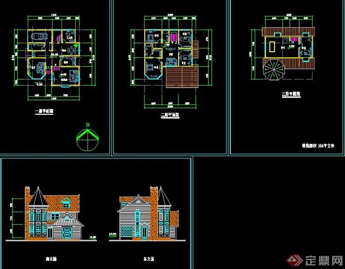 欧式风格3层别墅建筑方案(4)