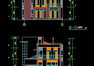 新中式风格3层别墅建筑方案图