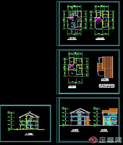 中式风格别墅住宅建筑方案图(3)