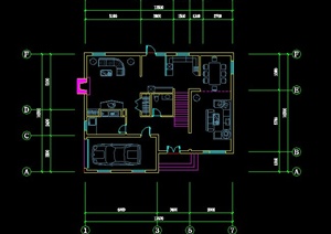 中式风格别墅建筑设计CAD方案图