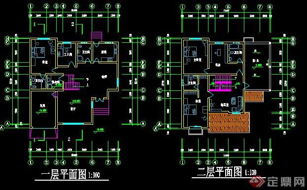 中式别墅住宅建筑设计方案图纸(2)