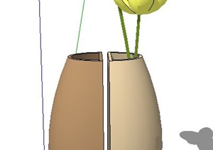 对称花瓶设计SU(草图大师)模型