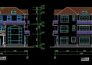 欧式三层住宅别墅建筑设计方案