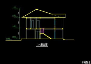 新中式风格独栋别墅设计cad方案