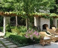 庭院,庭院景观,椅子,花架,种植池