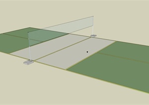 羽毛球场及羽毛球设计SU(草图大师)模型